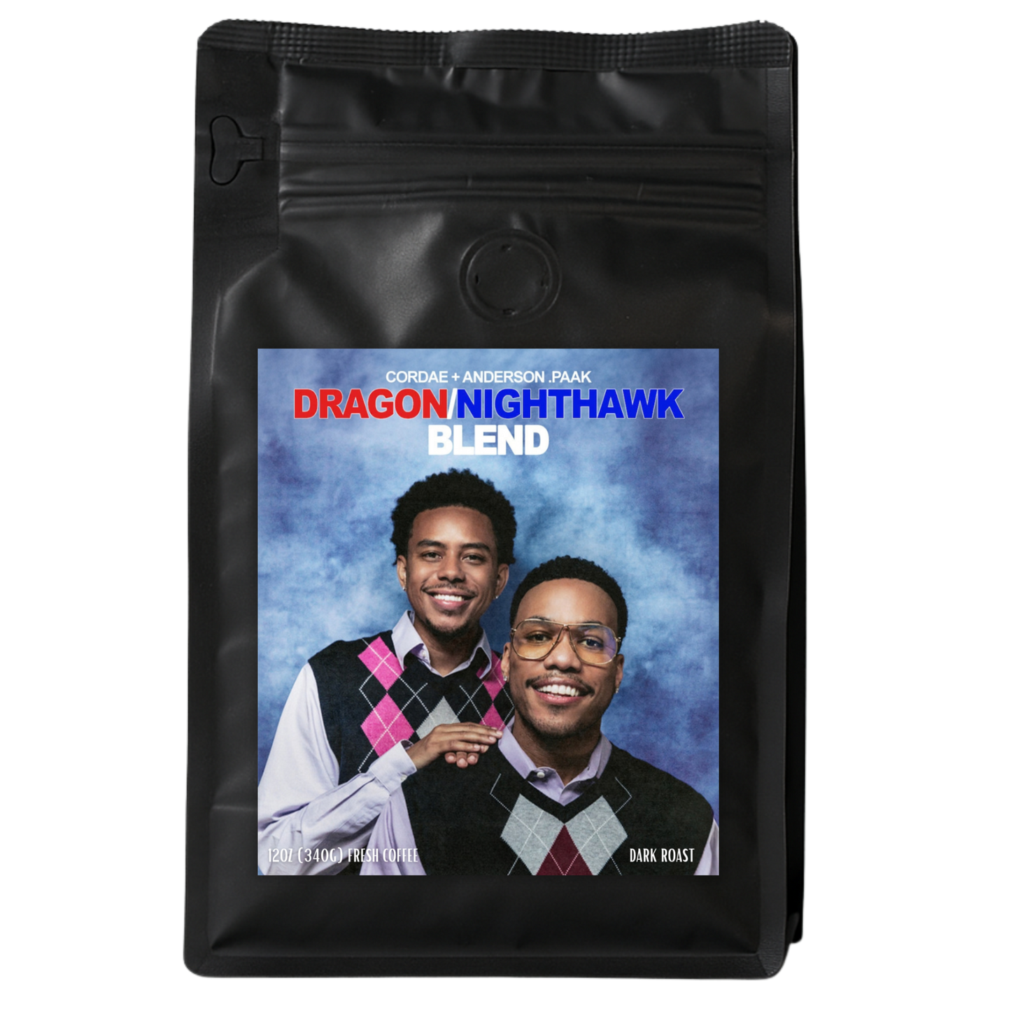 Dragon Nighthawk Dark Roast coffee from the Anderson .Paak x Cordae collection by Frontier Coffee Company