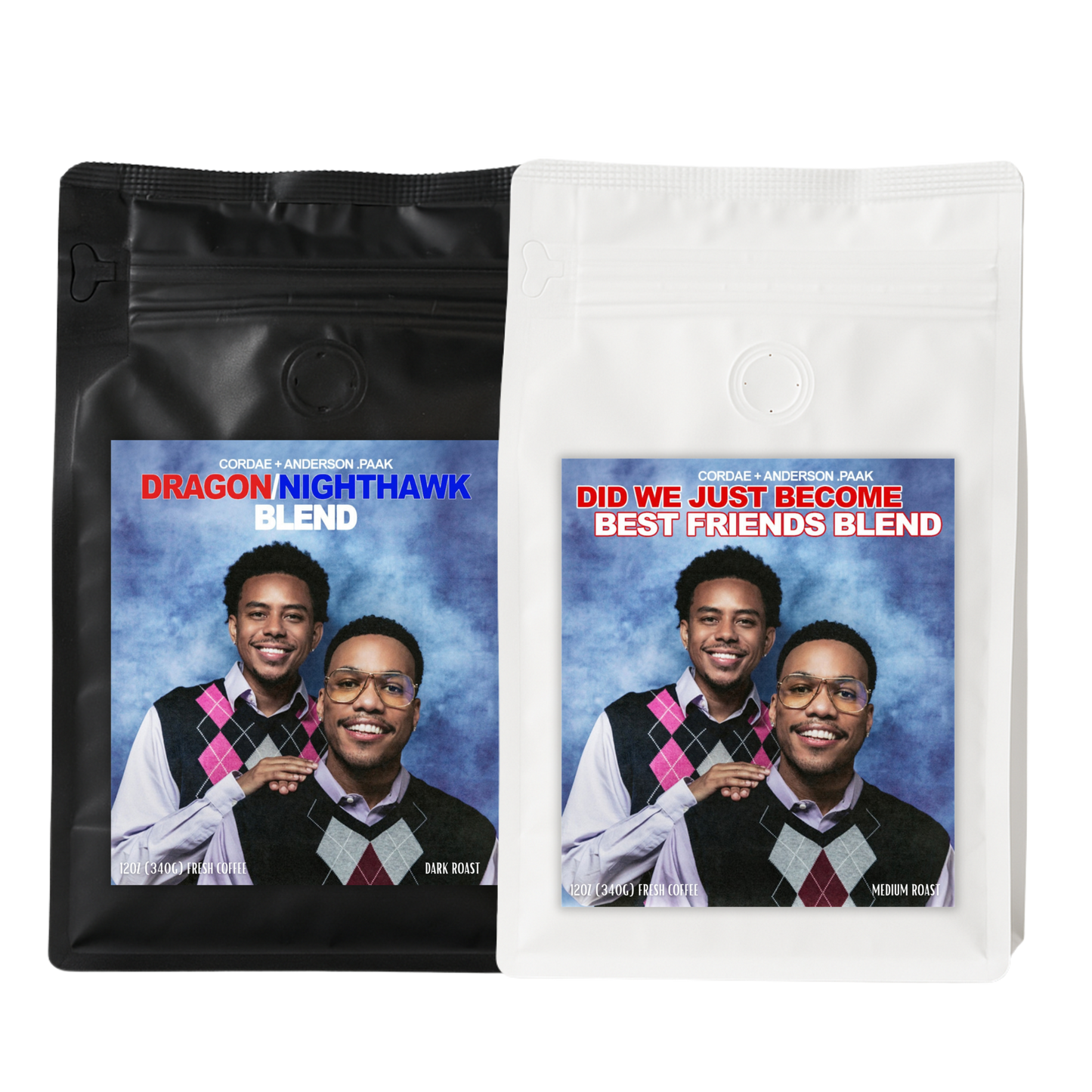 Anderson .Paak x Cordae Coffee Bundle with Dragon Nighthawk Dark Roast and Did We Just Become Best Friends Medium Roast